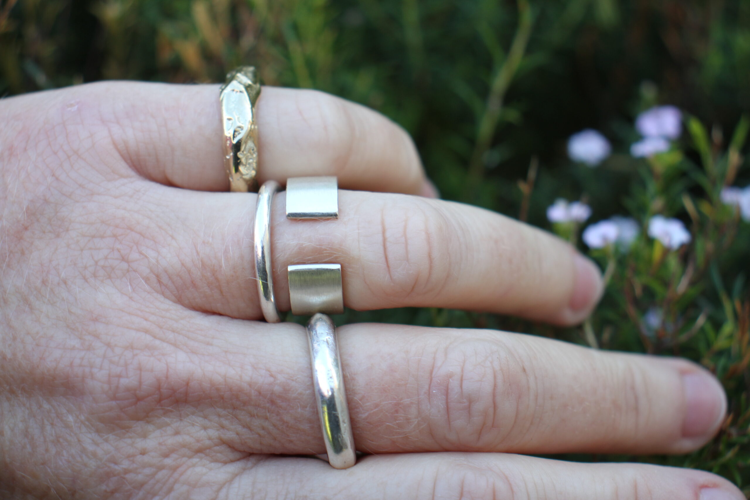 Open silver ring - Image 2