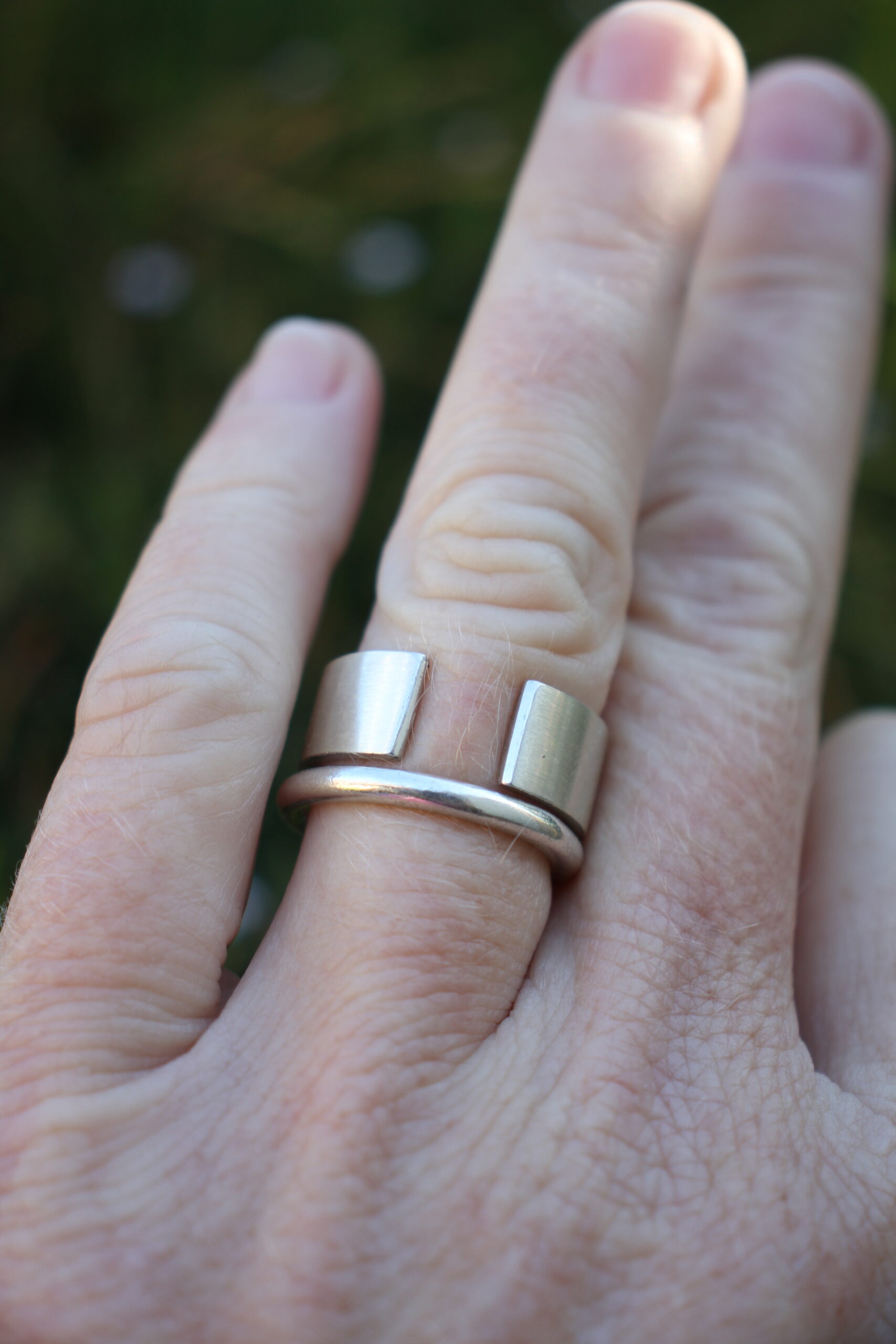 Open silver ring - Image 4