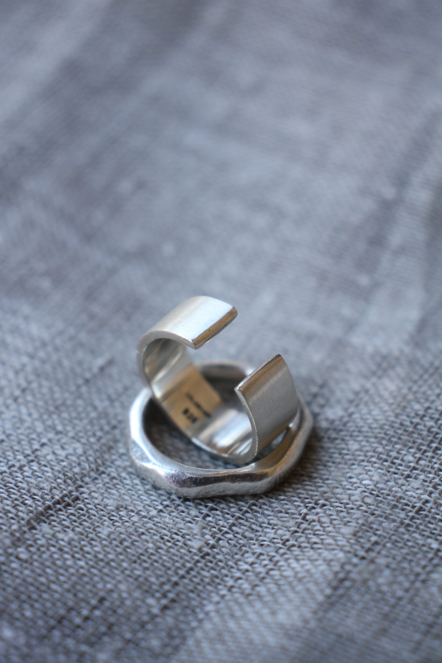 Open silver ring - Image 5