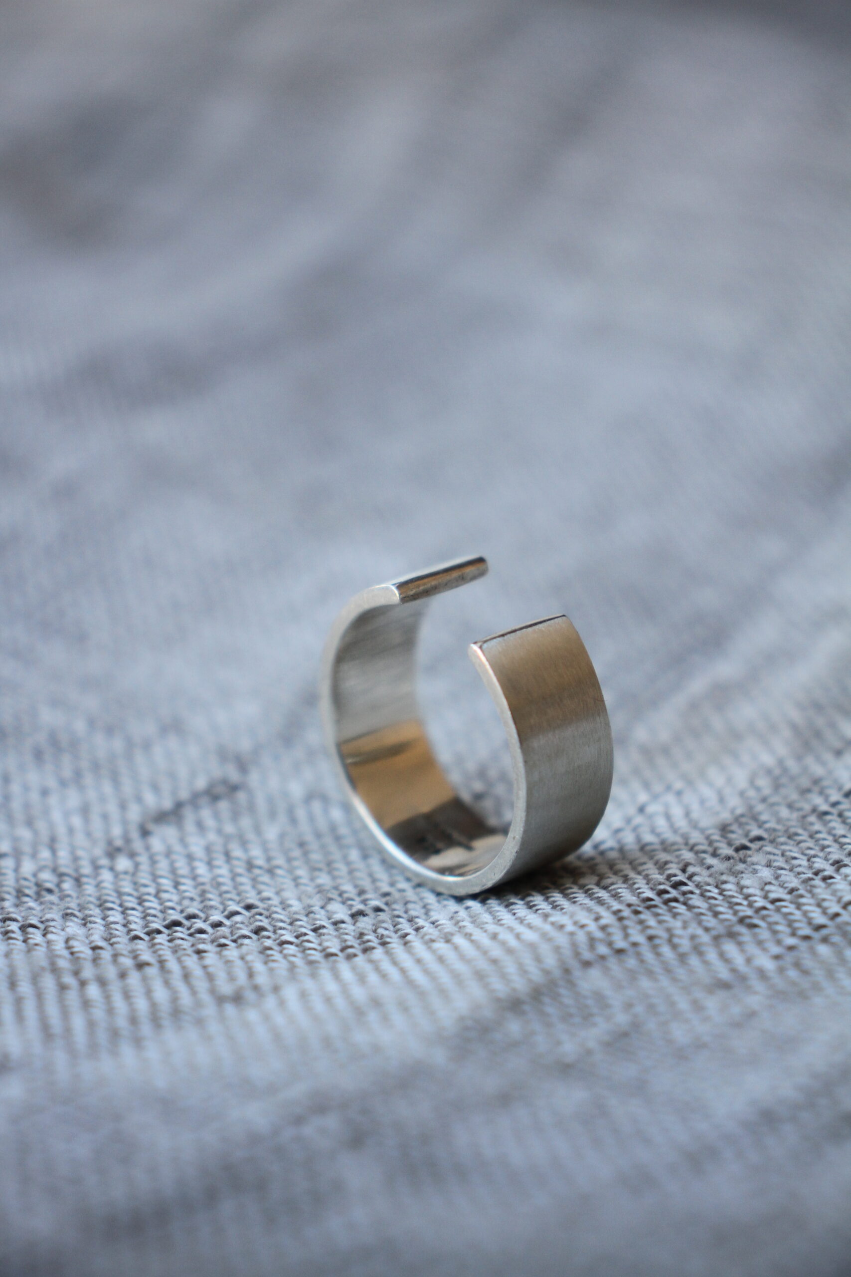 Open silver ring - Image 6