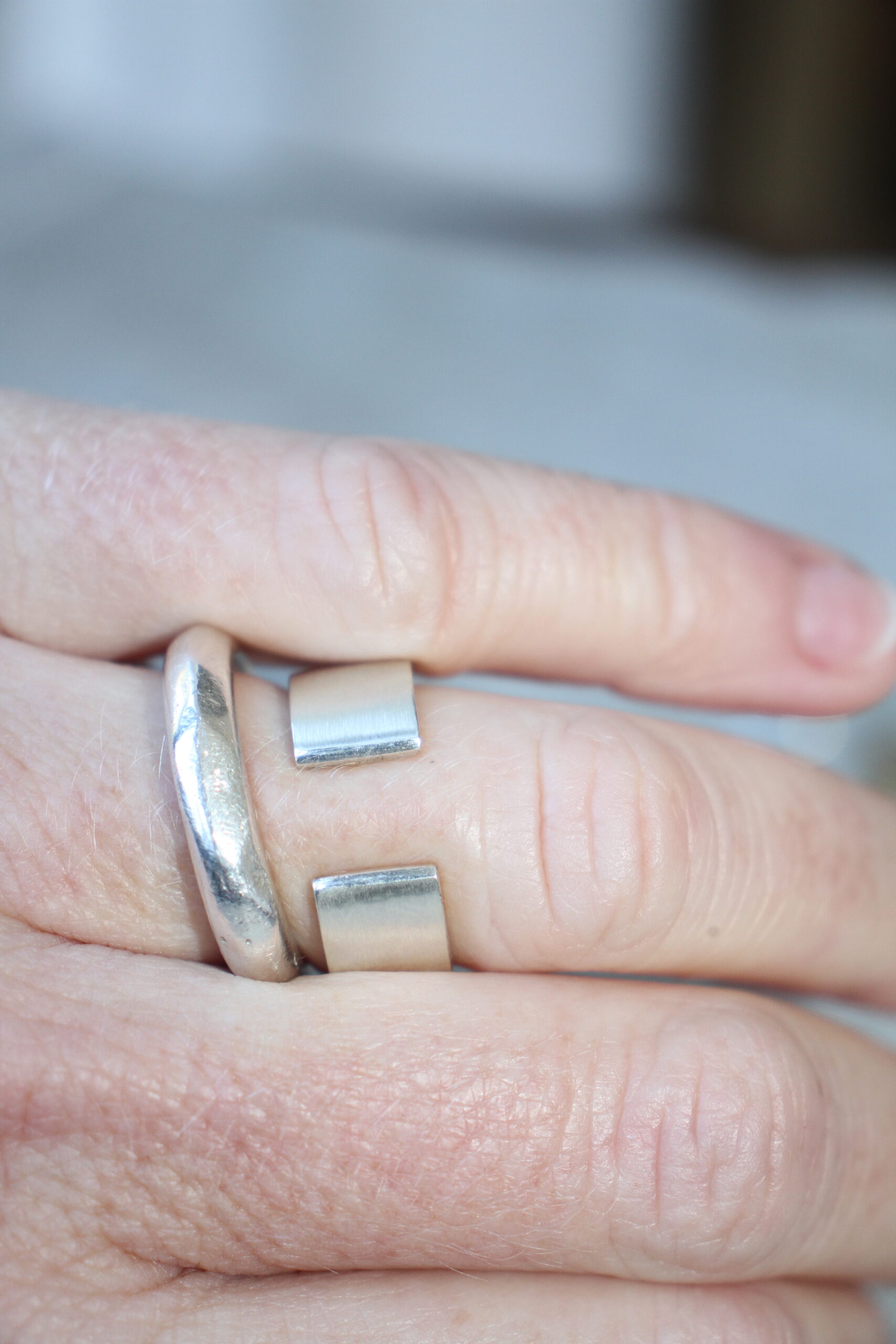 Open silver ring - Image 8