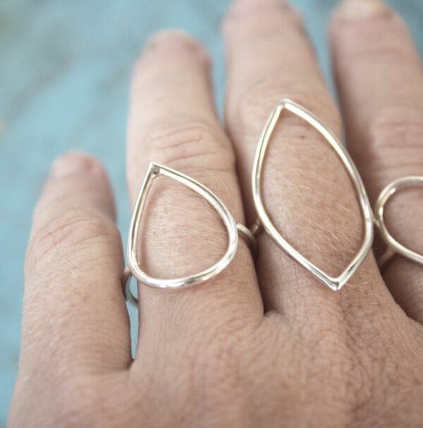 Open marquise ring