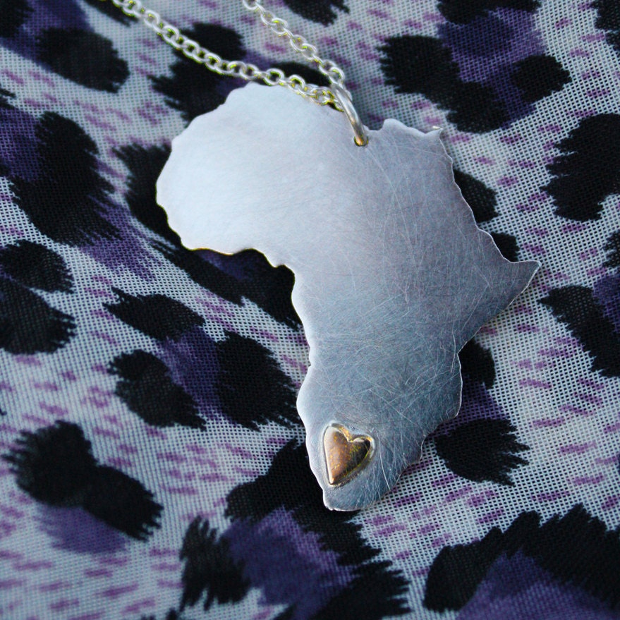 Africa pendant heart of gold - Image 2