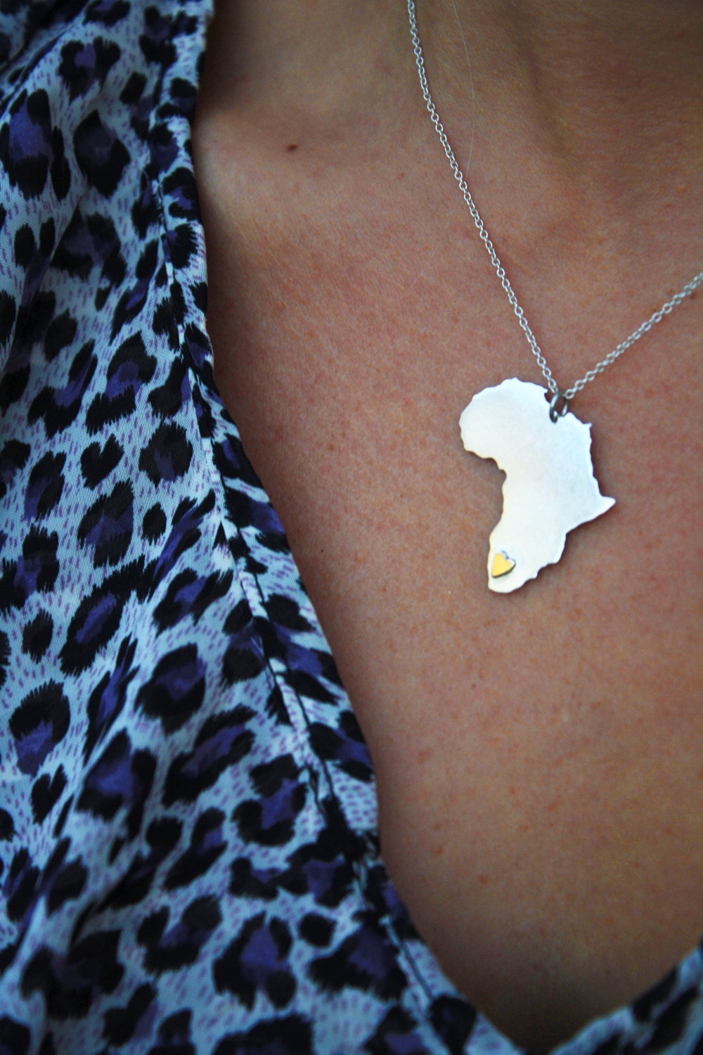 Africa pendant heart of gold - Image 3