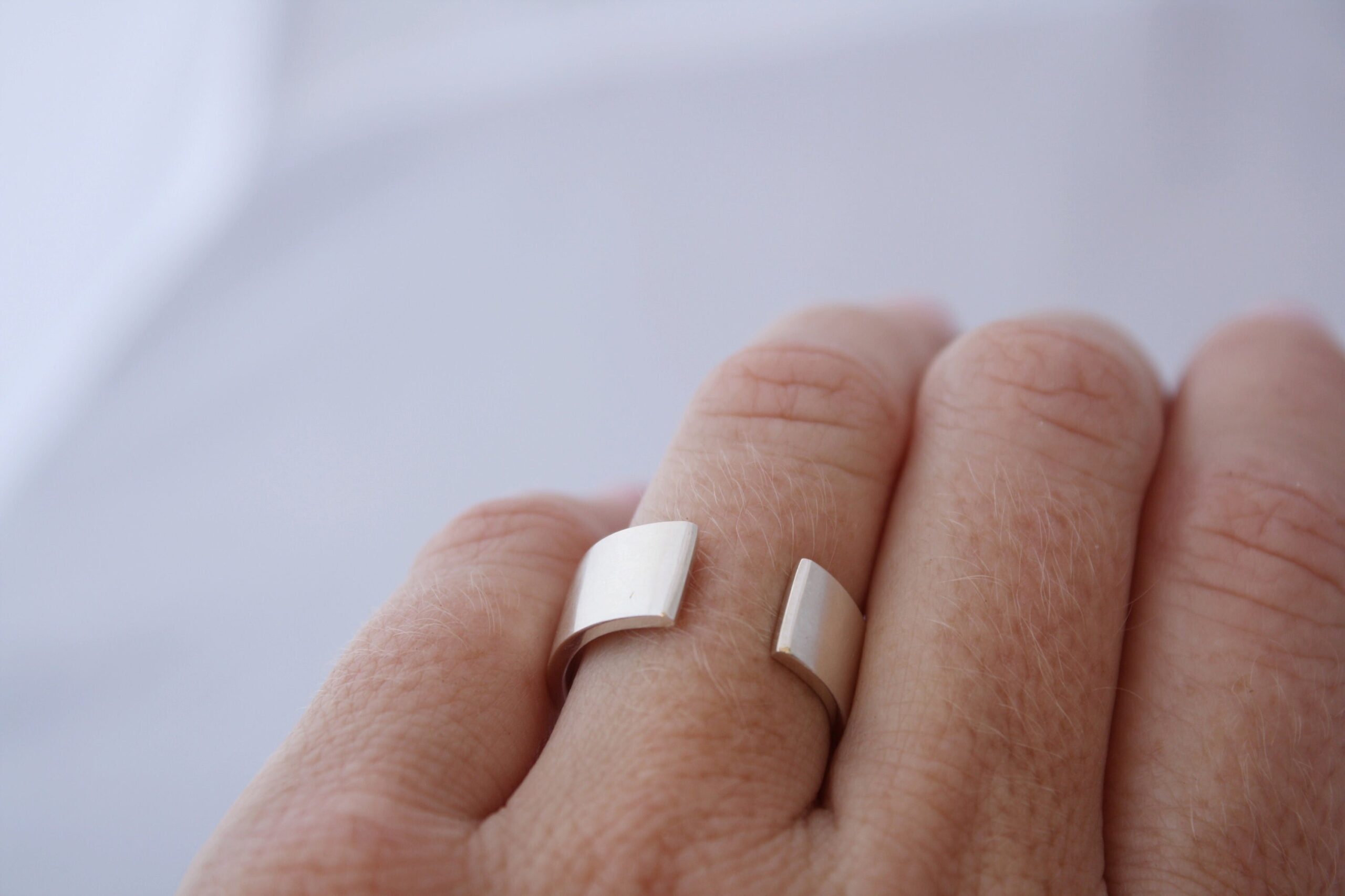 Open silver ring - Image 10