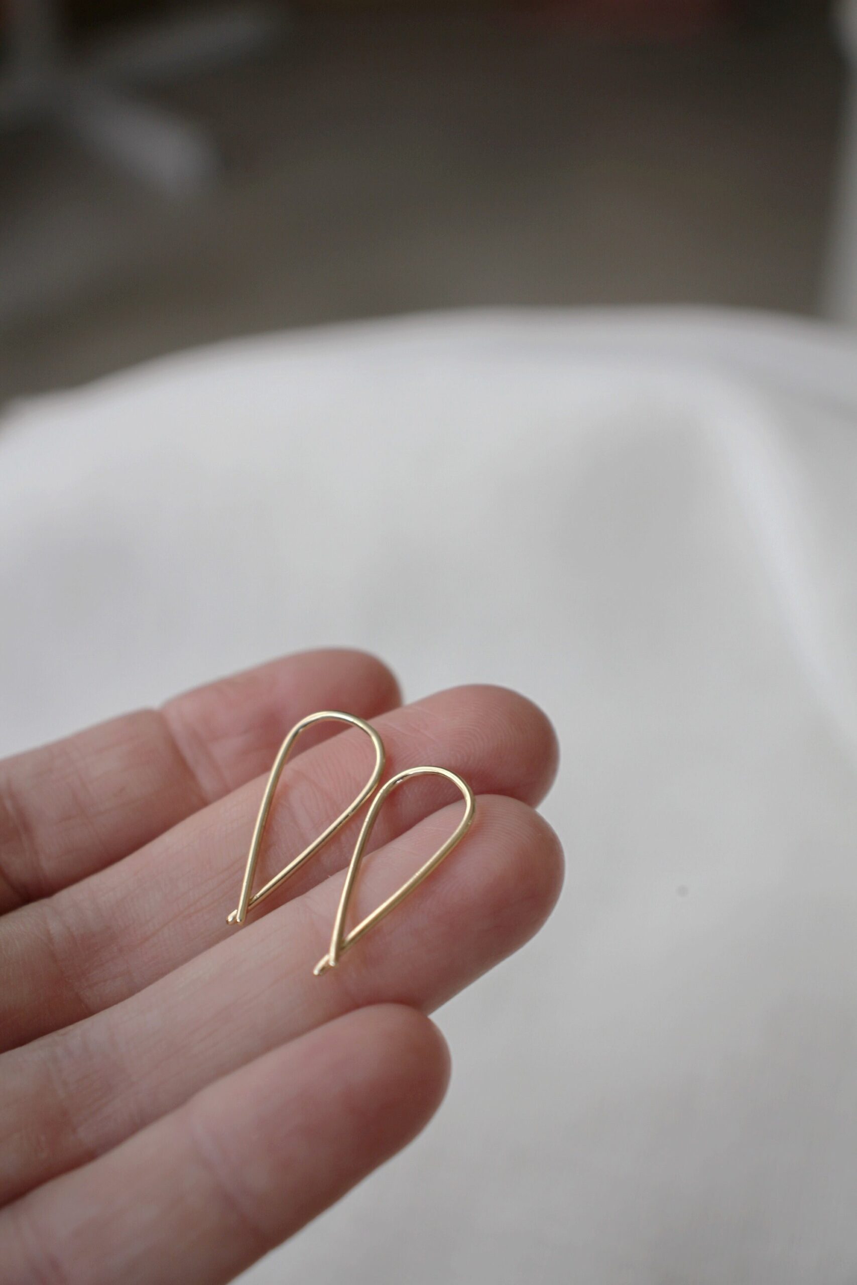 Arc earrings - gold - Image 3