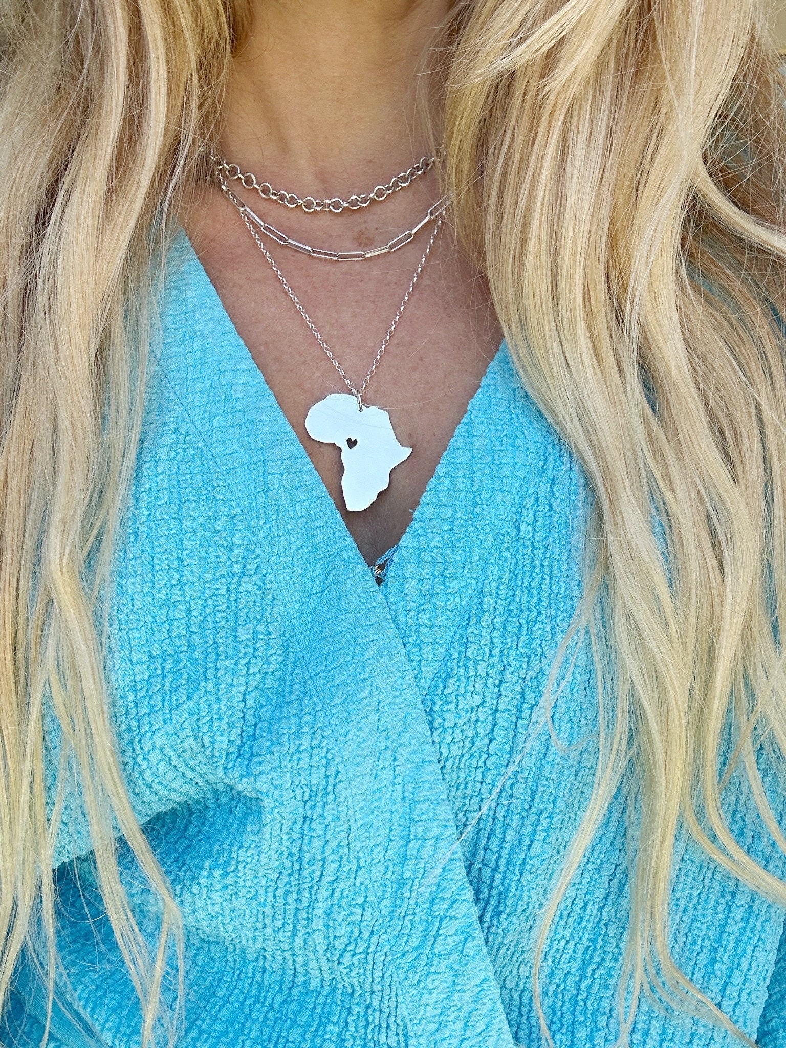 Africa necklace - extra chunky 40mm x 2mm - Image 3
