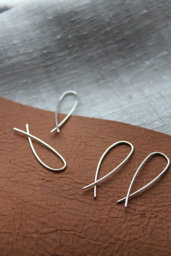 Arc earrings - silver