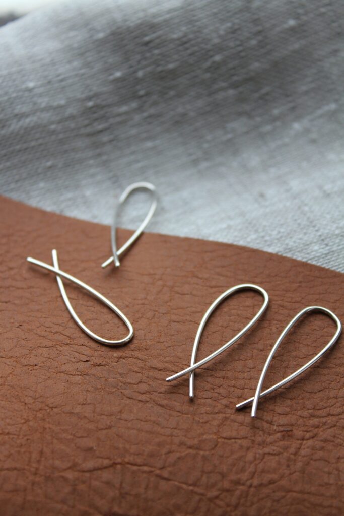 Arc earrings - silver