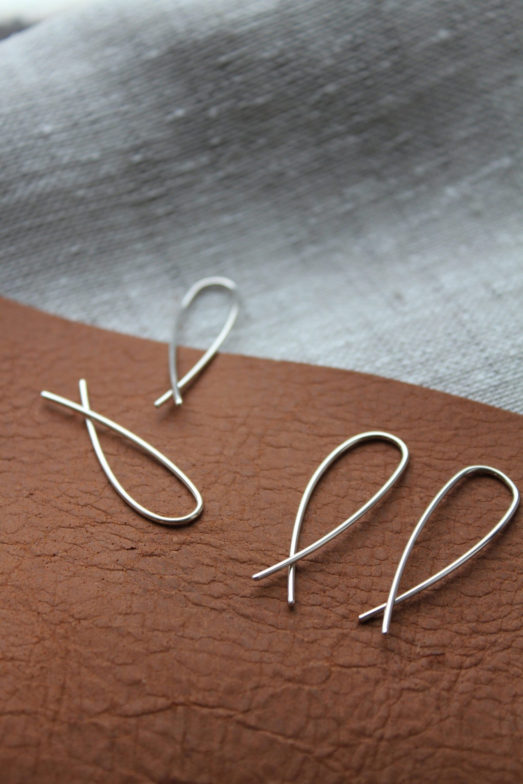 Arc earrings - silver