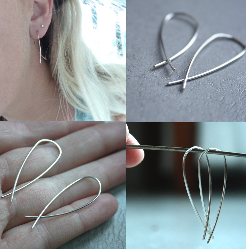 Arc earrings - silver - Image 7