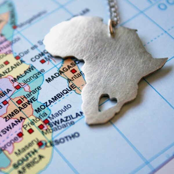 Africa necklace - brushed finish