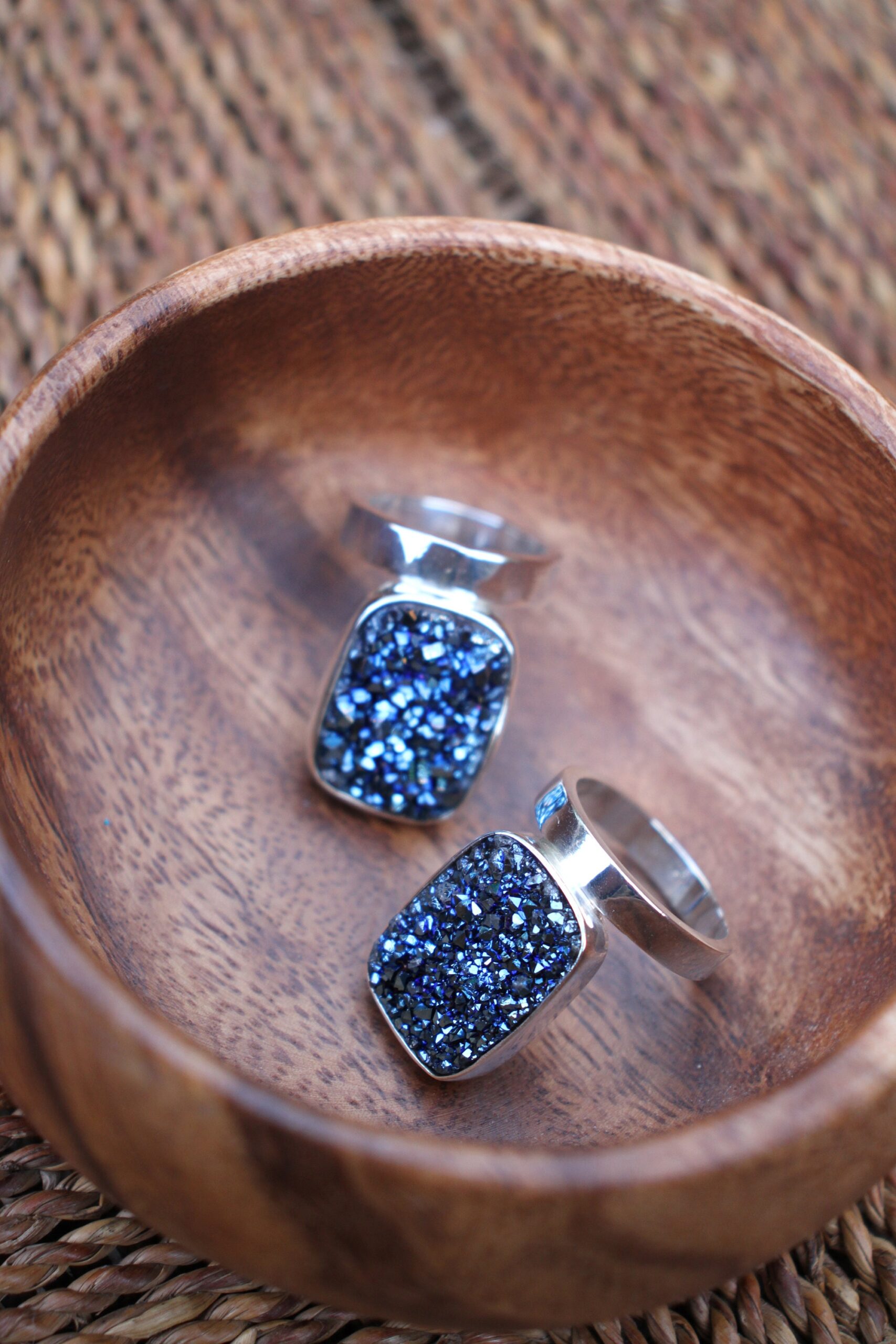 Blue drusy statement ring - Image 9
