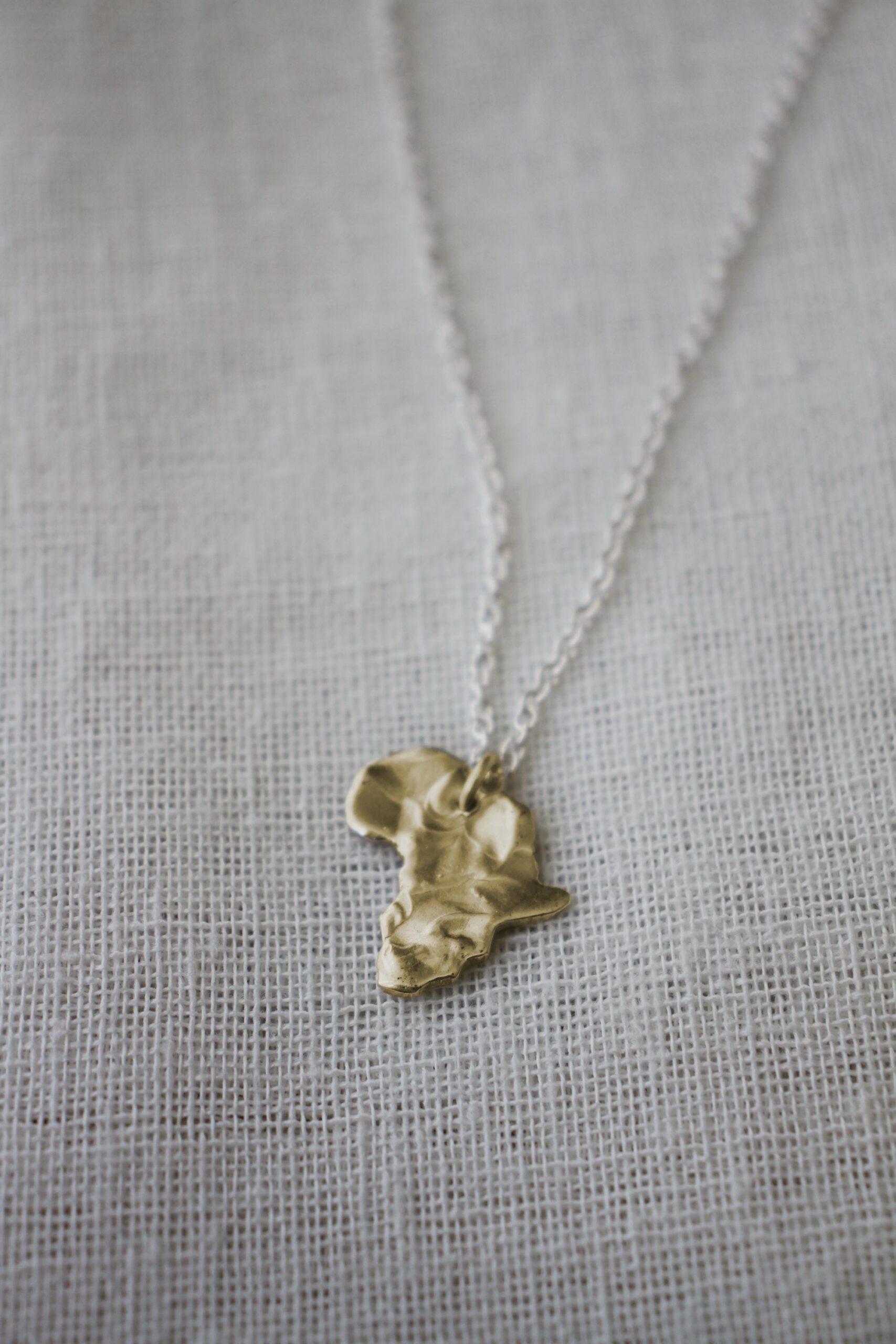 Africa Pendant - textured gold - Image 10