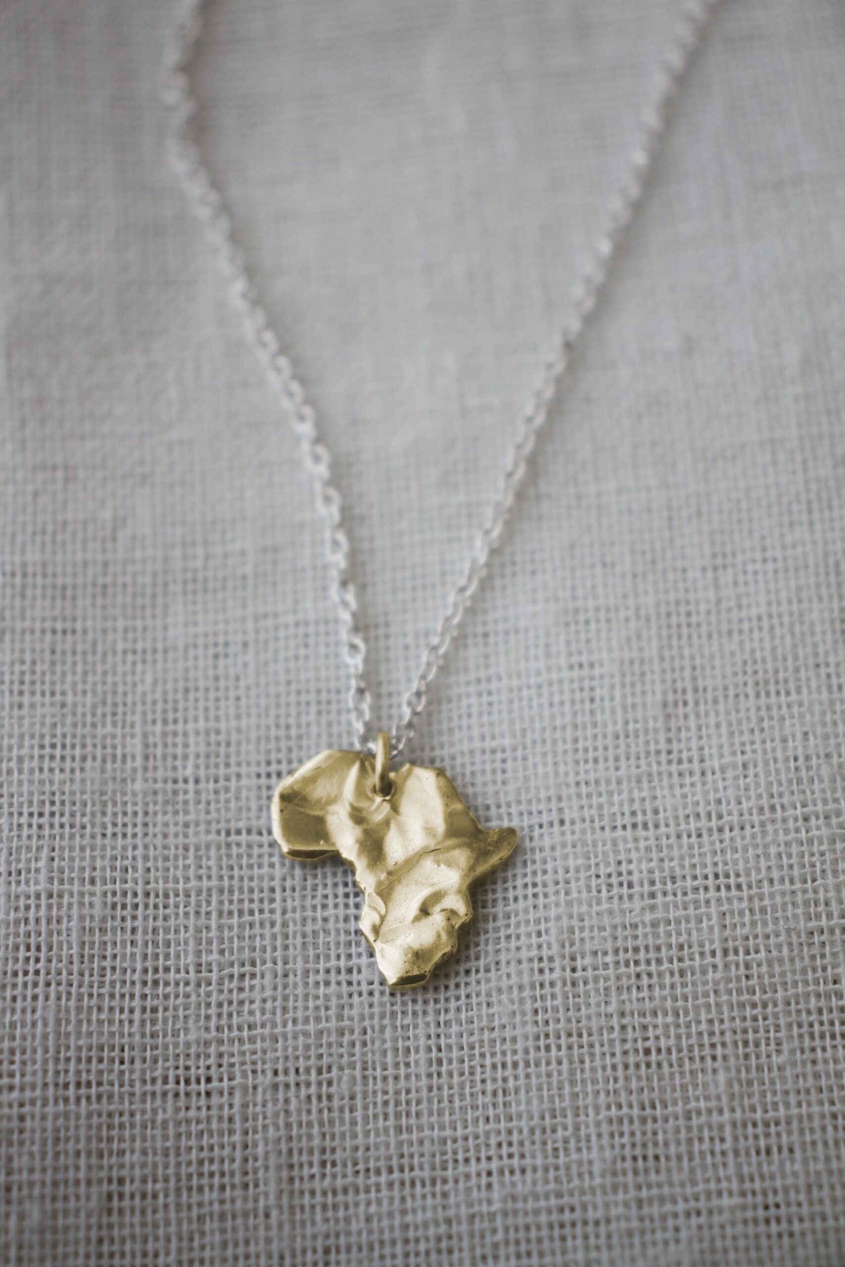 Africa Pendant - textured gold - Image 9