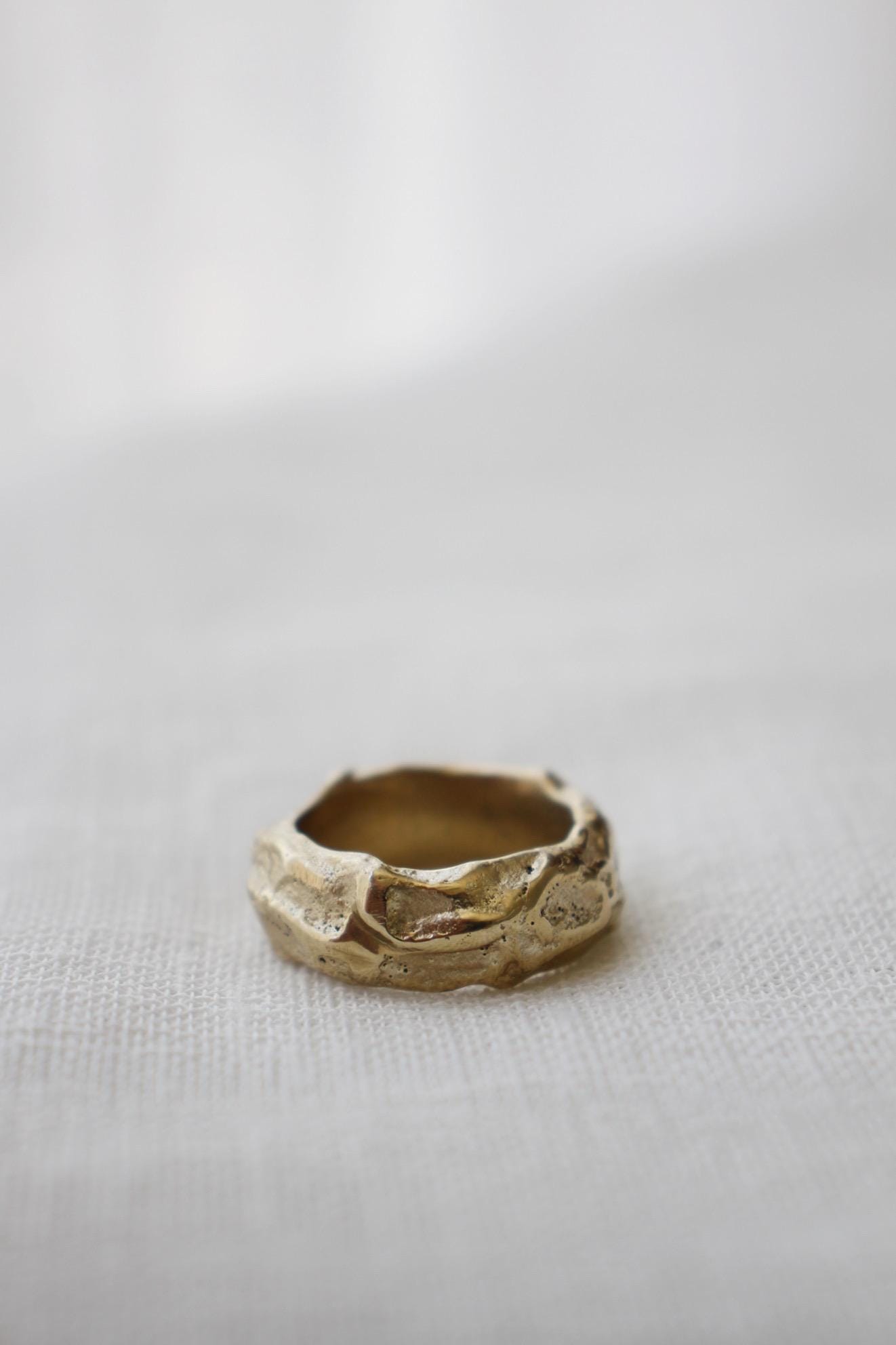 Lava ring - brass (wide) - Image 2