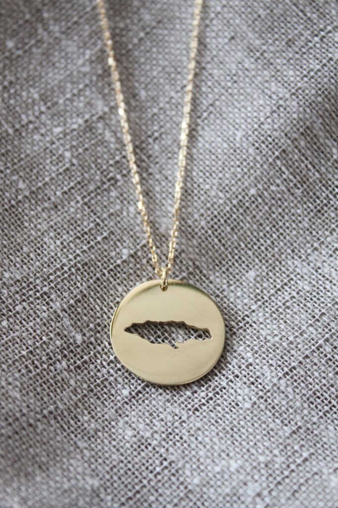 Custom country necklace
