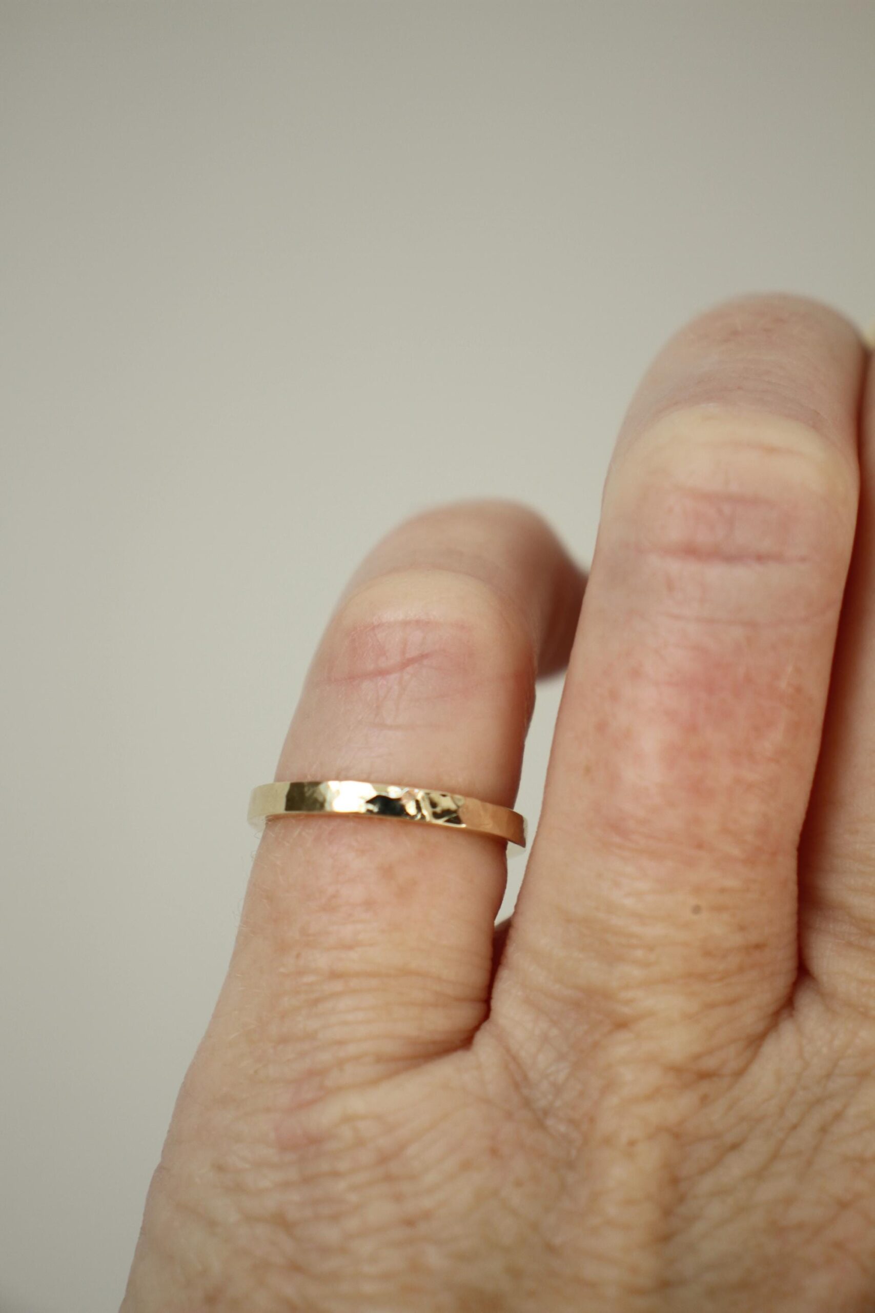 Gold stacking rings - simple wedding band - Image 6