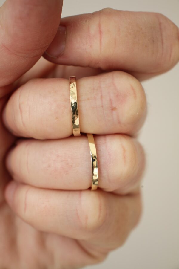 Gold stacking rings - simple wedding band