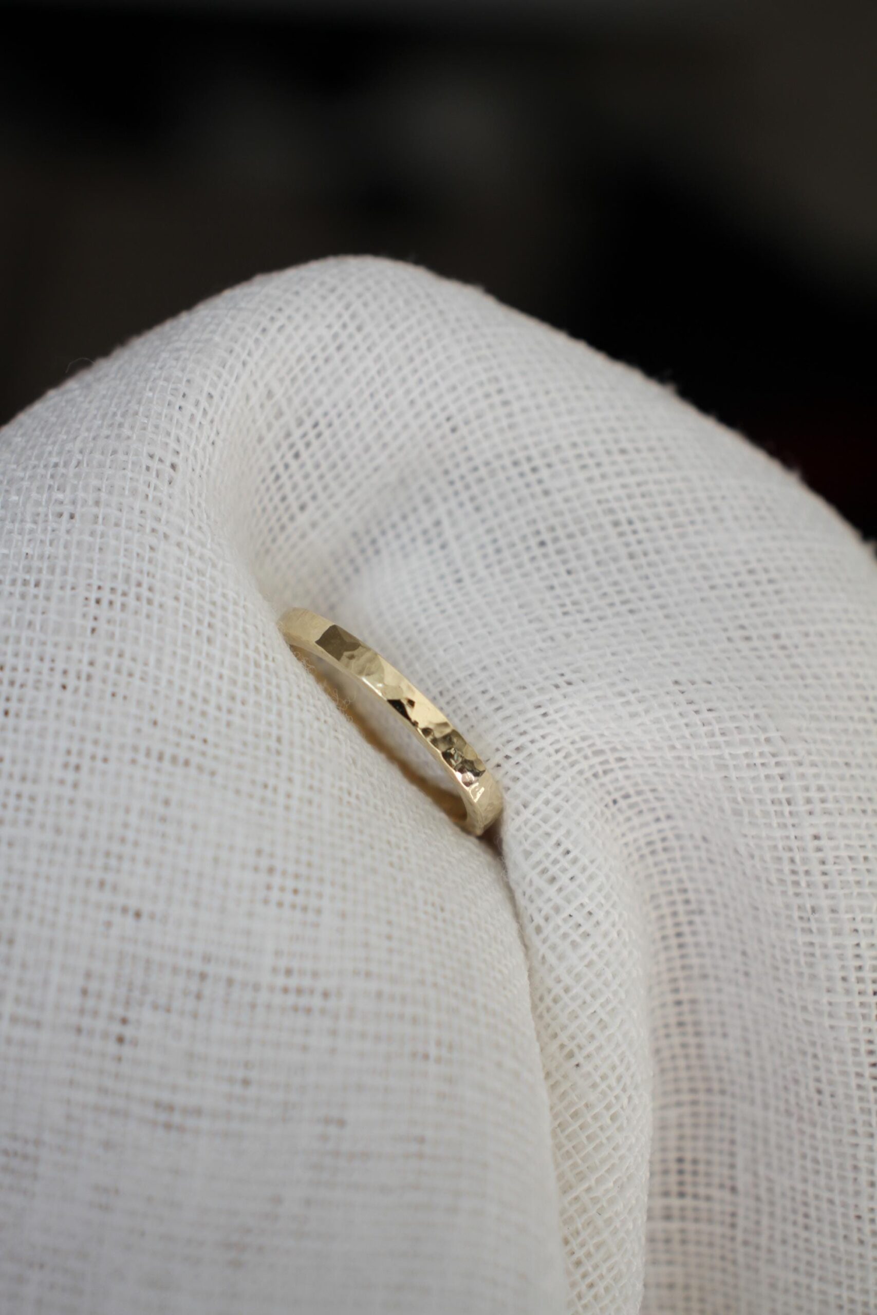 Gold stacking rings - simple wedding band - Image 4