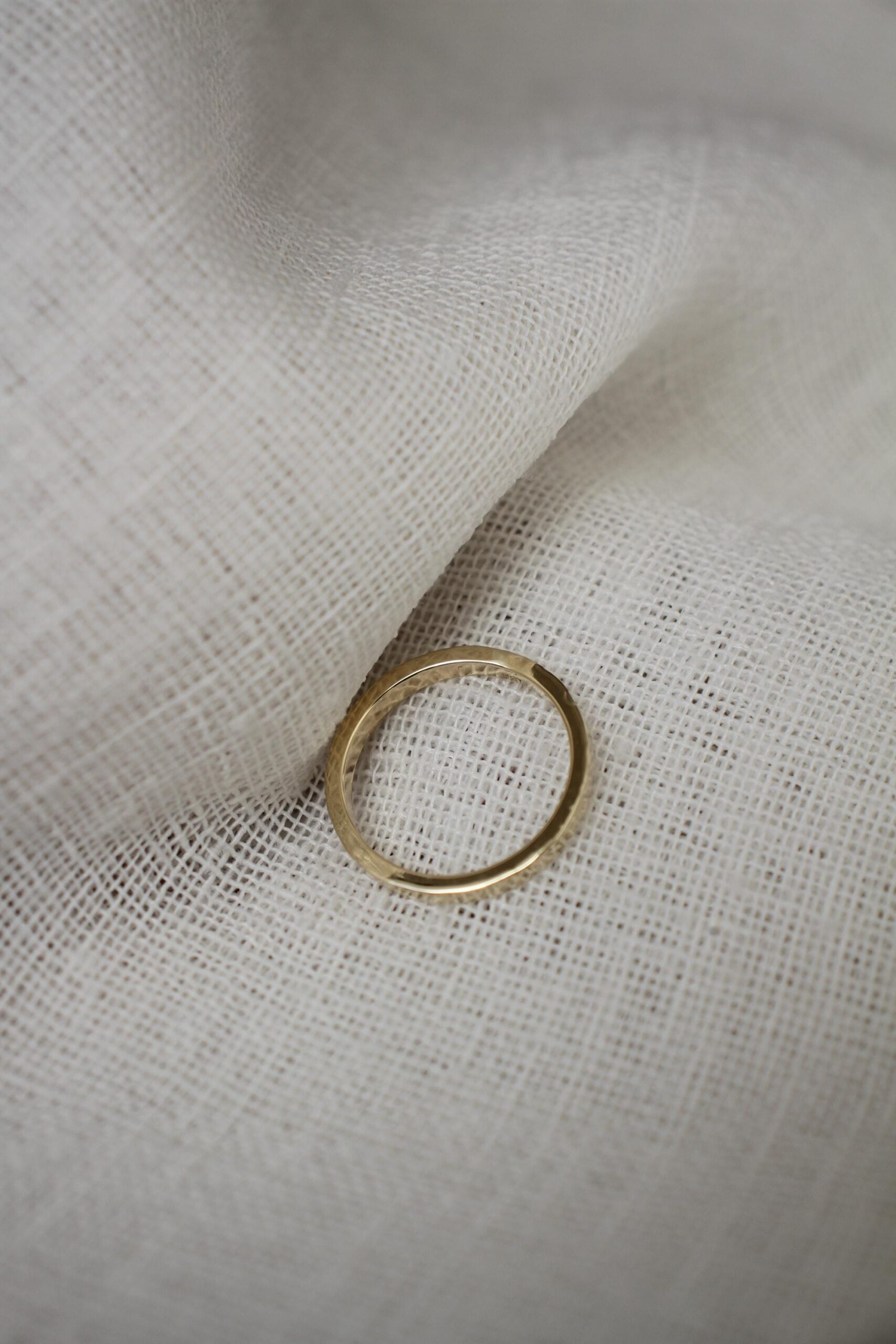 Gold stacking rings - simple wedding band - Image 5