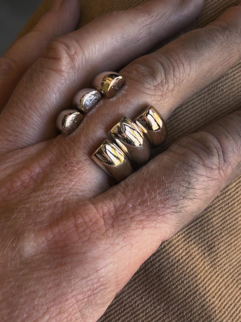 Bold open ring - brass / bronze