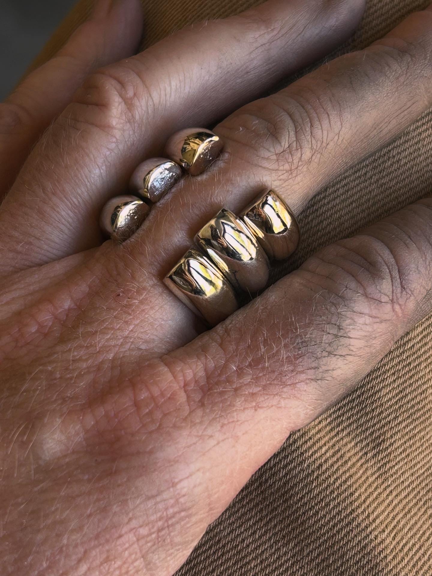 Bold open ring - brass / bronze