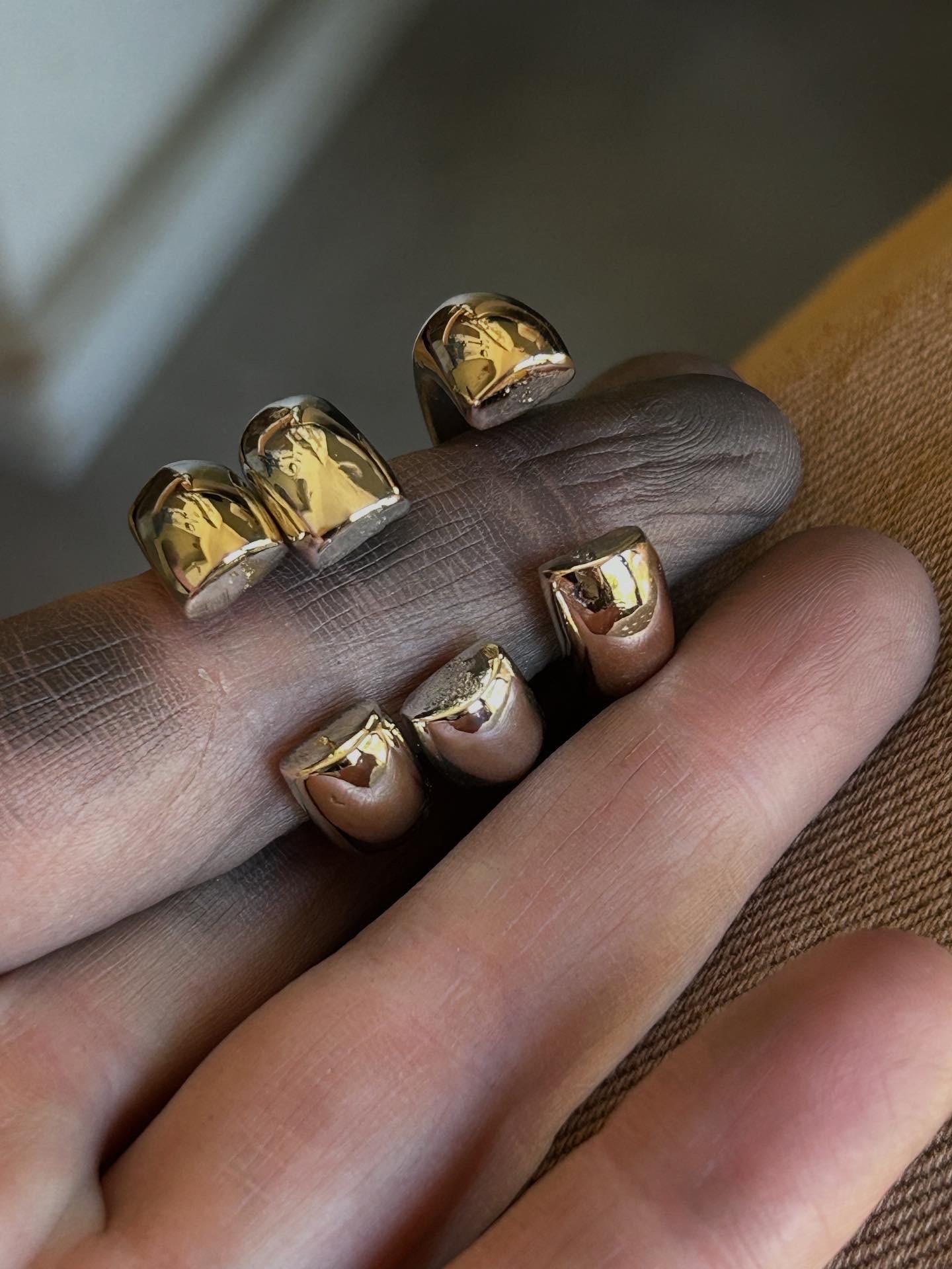 Bold open ring - brass / bronze - Image 2