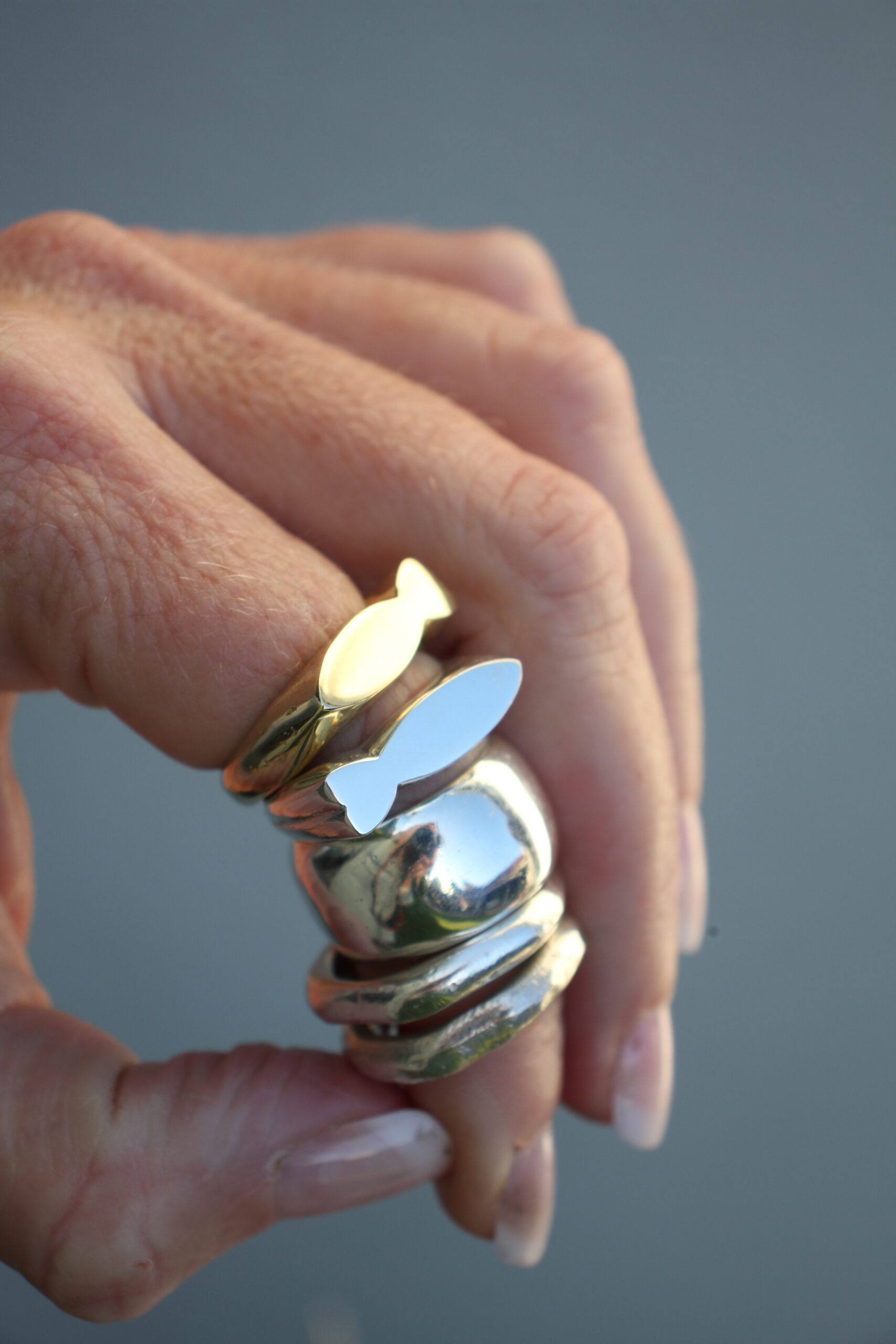 Fish ring - silver